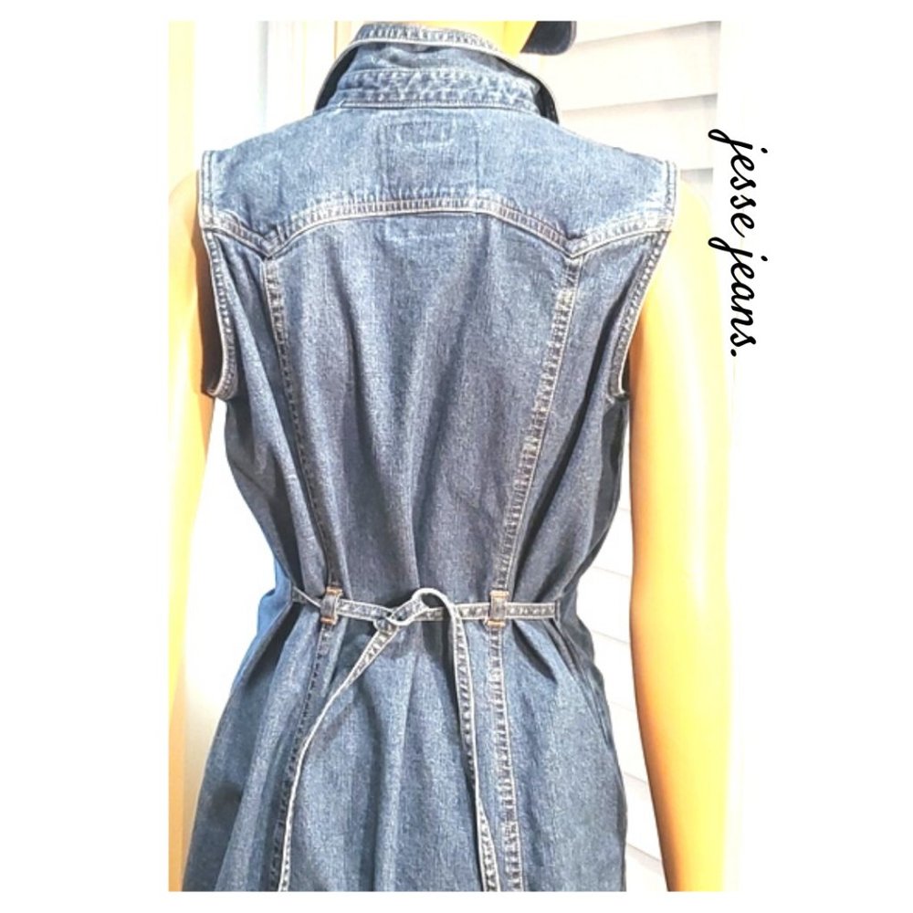 Denim Button-down tie-waist jesse jeans Dress - Picture 10 of 14